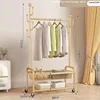 80cm Double-layer storage basket gold