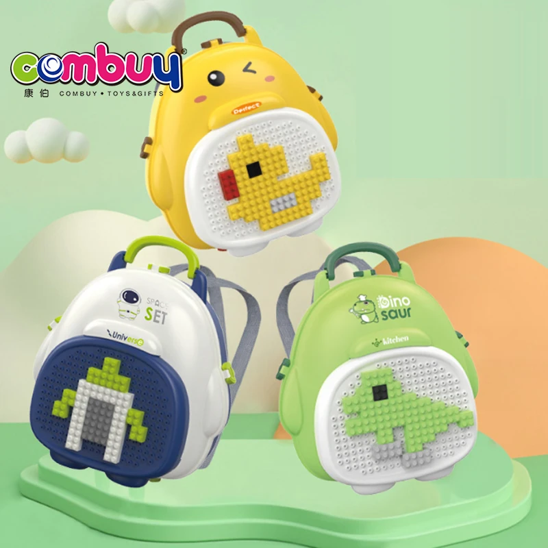 Building Block Backpack Pretend Play Kitchen Toy Set for Children