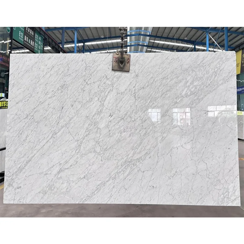 Premium Natural White Marble Slab for Bathroom Vanities Interior Doors Wall Panels Hotel Villas Flooring Wall Stairs-Factory