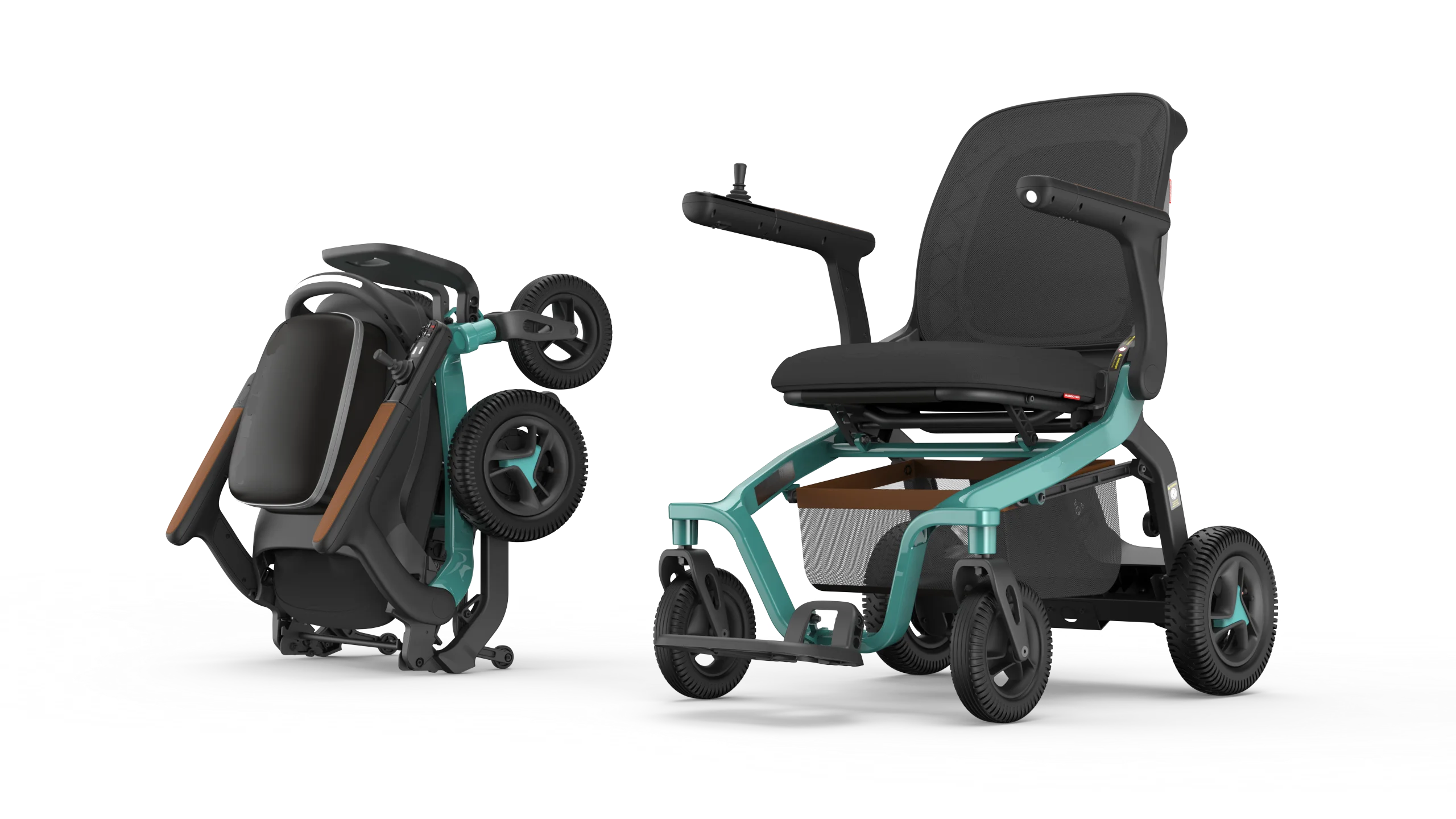 Folding lightweight electric wheelchair with electromagnetic brake new design armrest with the touchable light for elder-Beiz-04 manufacture