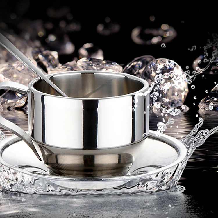 Sumeet Set 2 Tazze Da Caffè In Acciaio Inox Doppia Parete 300 Ml