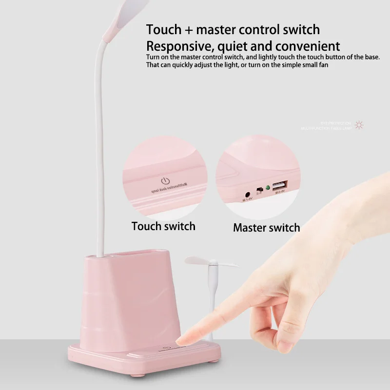 
Экологически безопасные и энергосберегающие перезаряжаемые беспроводные светодиодные настольные лампы сенсорная Светодиодная настольная лампа с регулируемой яркостью 