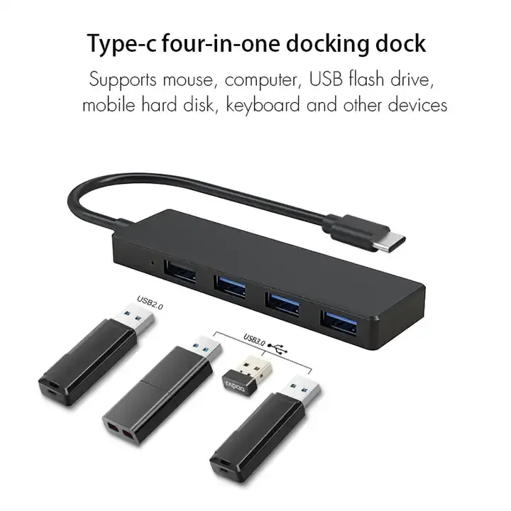 Adapter USB C HUB Type C 4 Port High Speed Multi USB Splitter PC Laptop