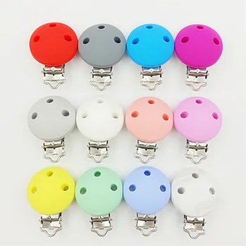 Silicone Pacifier ClipRound Silicone Pacifier ClipBaby Soother AccessoriesBaby Pacifier Accessories