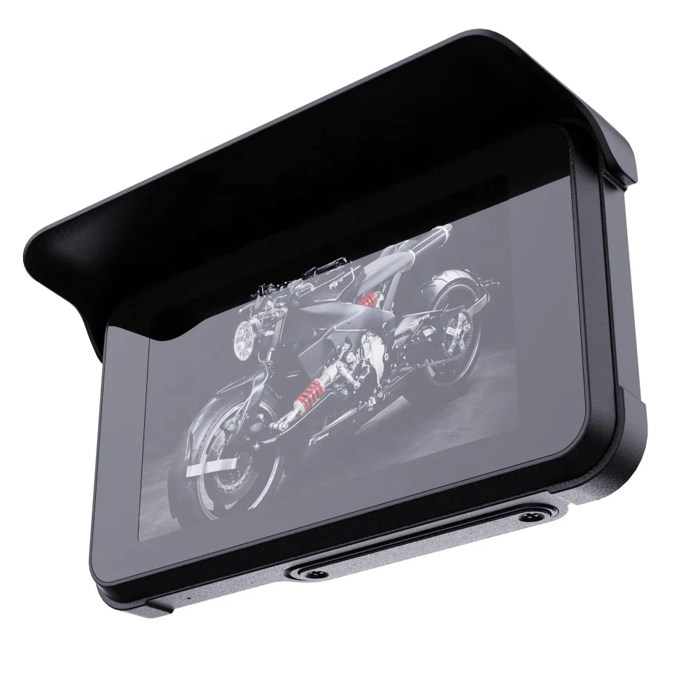 TIYPEOR 5 Inch Motorcycle Carplay GPS Navigation Android Auto IPX7 Waterproof Moto Carplay Moto Dashboard Display Screen