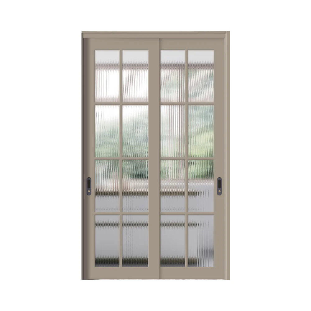 Modern Design Interior Wood Door with Glass Inlay Waterproof Composite Material for Kitchen Bedroom Bathroom or Hotel Entry