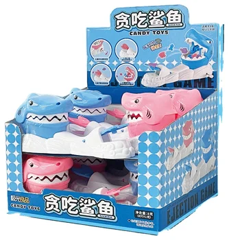 Popping Candy Greedy Shark Puzzle hand-eye coordination creative sugar play children's toys 8 whole box candy wholesale