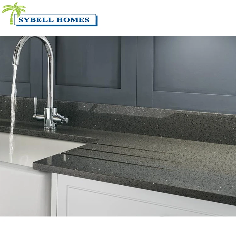 Artificial Stone Grey Quartz Cement Kitchen Countertop Polished Concrete Countertops Worktop