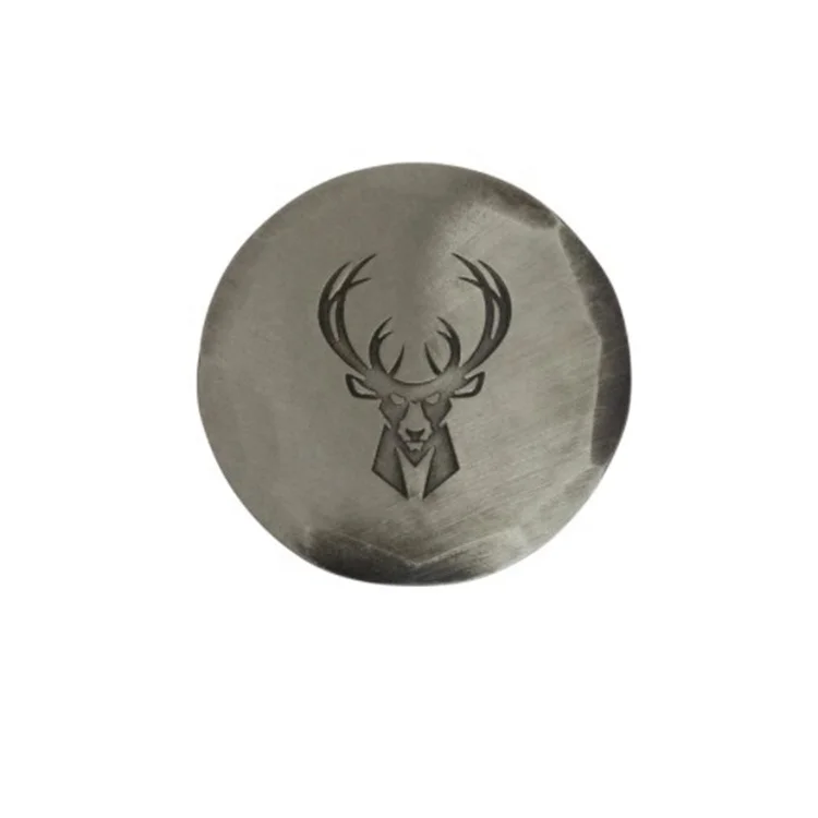 Custom logo Engraved Antique Copper Handmade Golf Ball Markers With Unique Edge factory