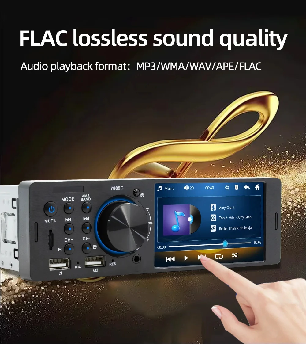 Car Dvd Player 4'' 1 Din HD Stereo Digital Signal Processor Radio Car Multimedia Video Voice Reversing Camera Car MP5 Player