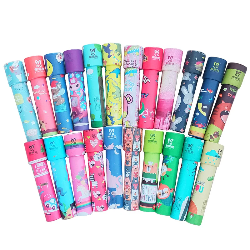 Оптовая продажа, забавная Волшебная призма для детей, мультяшный Калейдоскоп из спиновой бумаги, Детская Классическая образовательная необычная мультяшная игрушка