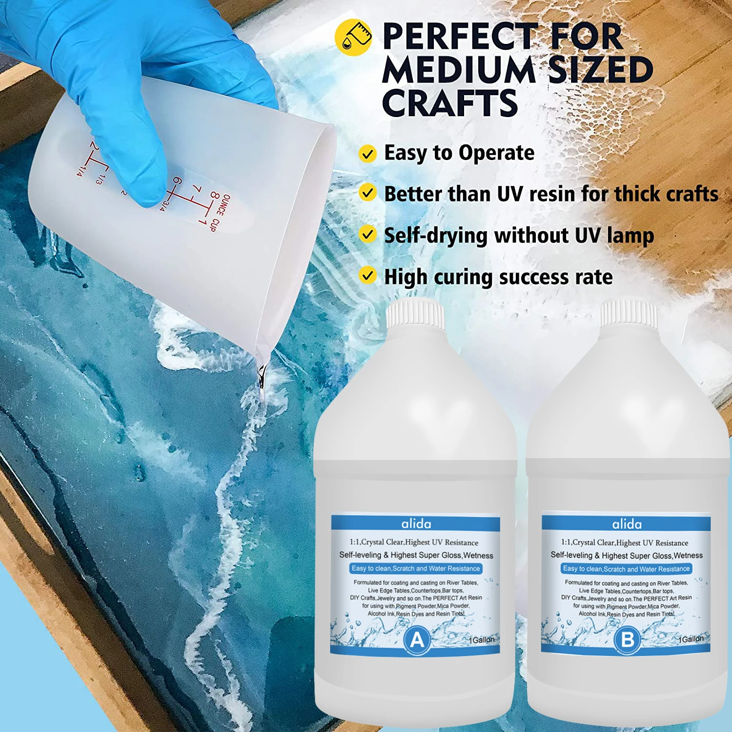 Craft Coat 1 Gallon Epoxy for Crafts Kit | Stone Coat Countertops