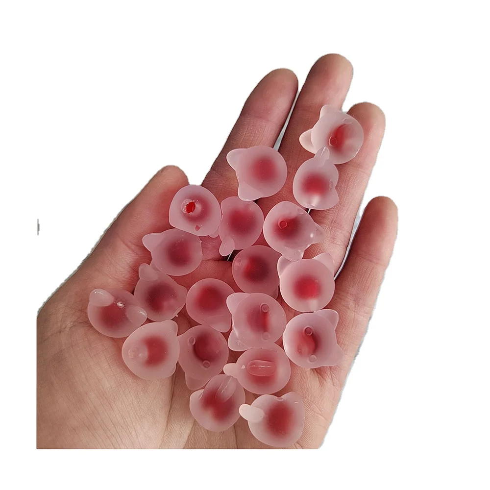 Frog Spawn Beads Slime 16mm Matte Transparent Acrylic Round Ball Beads Heart Shape for Earring Pendants Jewelry Accessories