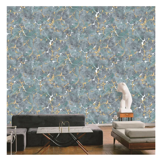 Wholesale waterproof pvc wallpaper 0.53m wallpaper beautiful Marble Wallpapers for wall decor