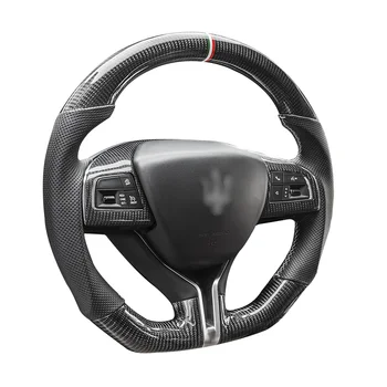 Factory Direct Sale Sports For Maserati Granturismo Ghibli Martha Gt President Carbon Fiber Leather Car Steering Wheel