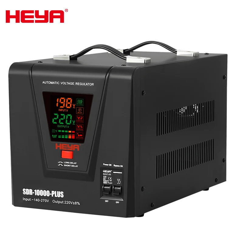 AVR 10KVA Single Phase 220V AVR Digital 10KW 8KW Regulador De Voltaje Automatic Regulators Stabilizers