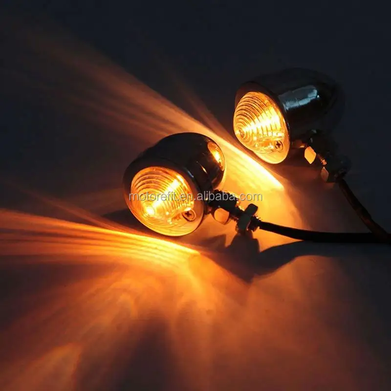 Buy Chrome Bullet Turn Signal or Marker Side Light - Short Stem, Amber in Haddington, GB, for US