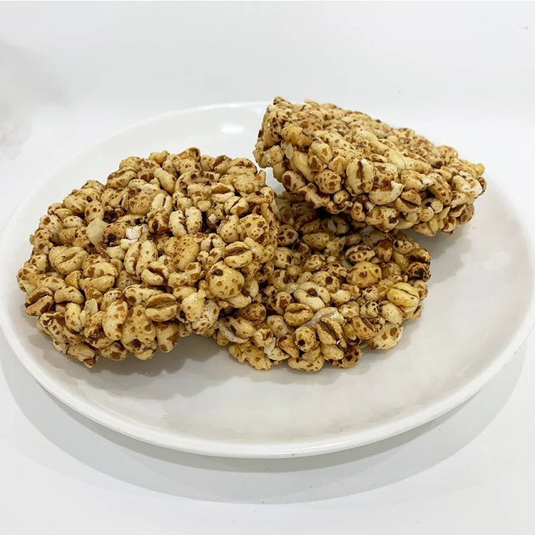 Uncle Pop Healthy Rice Snacks Peanut Flavor 400g X10bags Wheat Cracker Sweet With Highland Barley Sticks Wholegrain