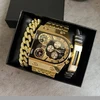 1 montre Oulm 9315 en or noir avec bracelet et boîte