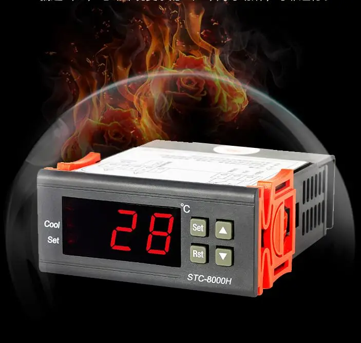 Termostato Digitale STC-8080A+ – 12/24/220V, Timer Automatico, Controllo Temperatura