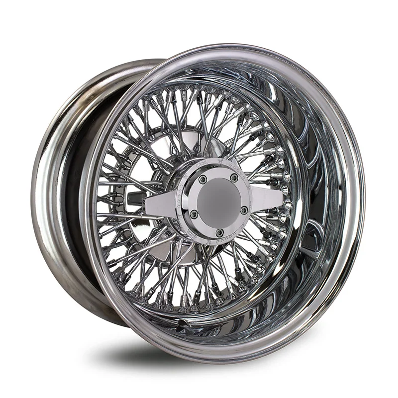 Steel Wire Wheels All Silver Chrome 13x5.5 13x7 14x7 15x7 16x7 17x8 ...