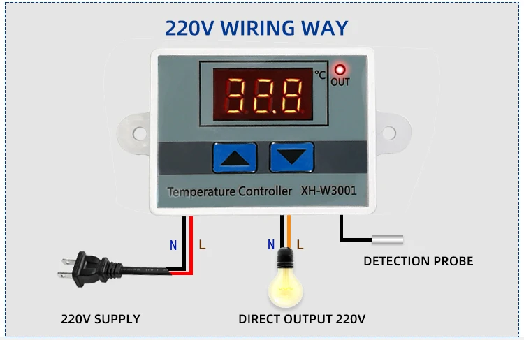 Temperature controller xh w3001 схема подключения и инструкция