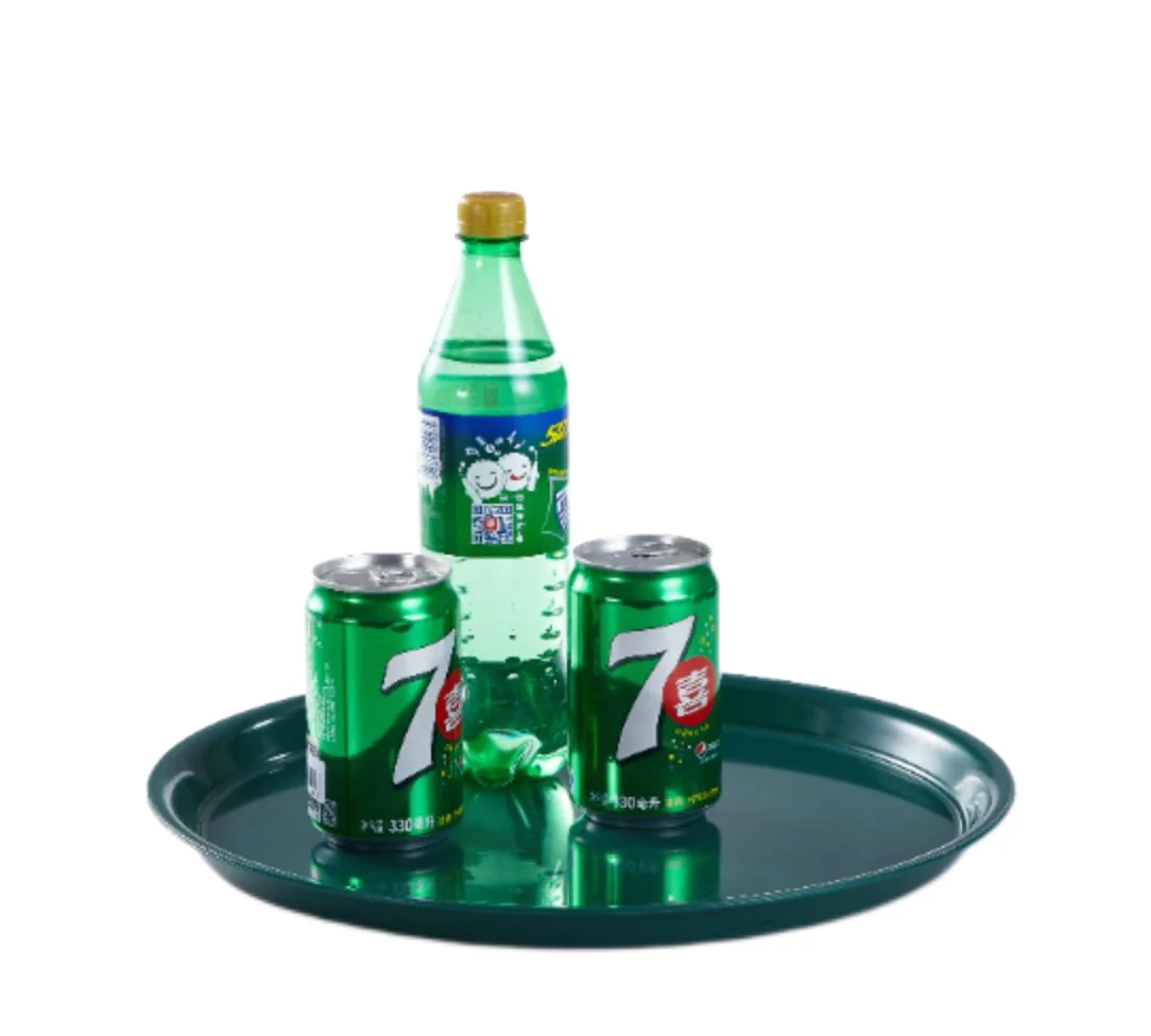 Promotional Round Waiter Plastic bar Serving Tray Beer Drinks Trays bar Pub Custom Plastic Wooden Metal Tray