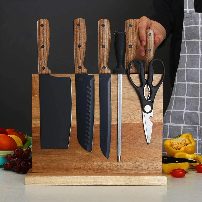 acacia wood knife block1