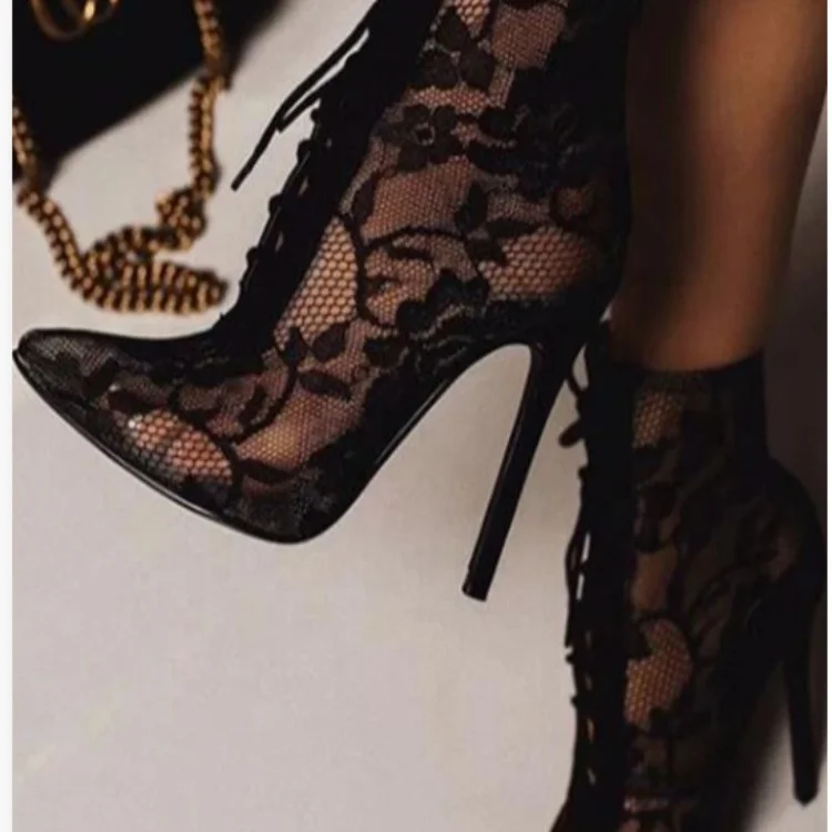 mesh stilettos