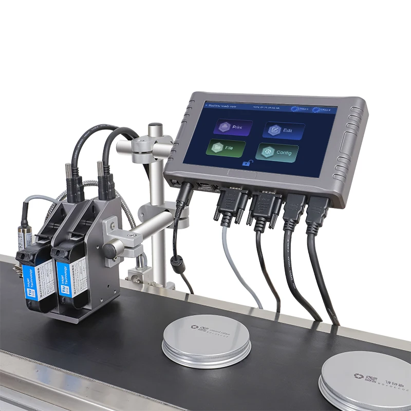 TIJ Expiry Date Batch Lot Number Code Online Inkjet Printer Automatic Ink Spray Inkjet Coding Machine