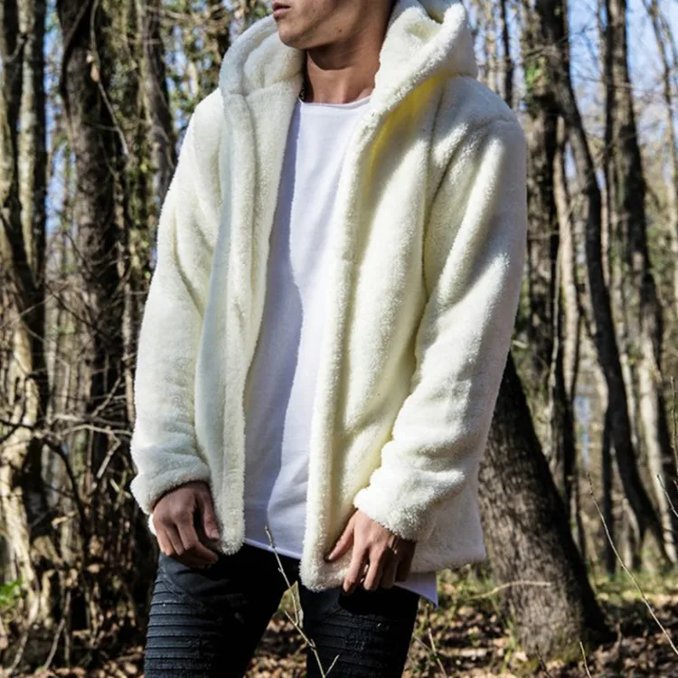 Mens white sherpa hoodie online