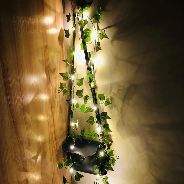 LED Vorhang Lichterketten Hochzeits dekor Knstliche Efeu blatt Vorhang  lampe Fariry Garland grne Bltter LED Lichterkette