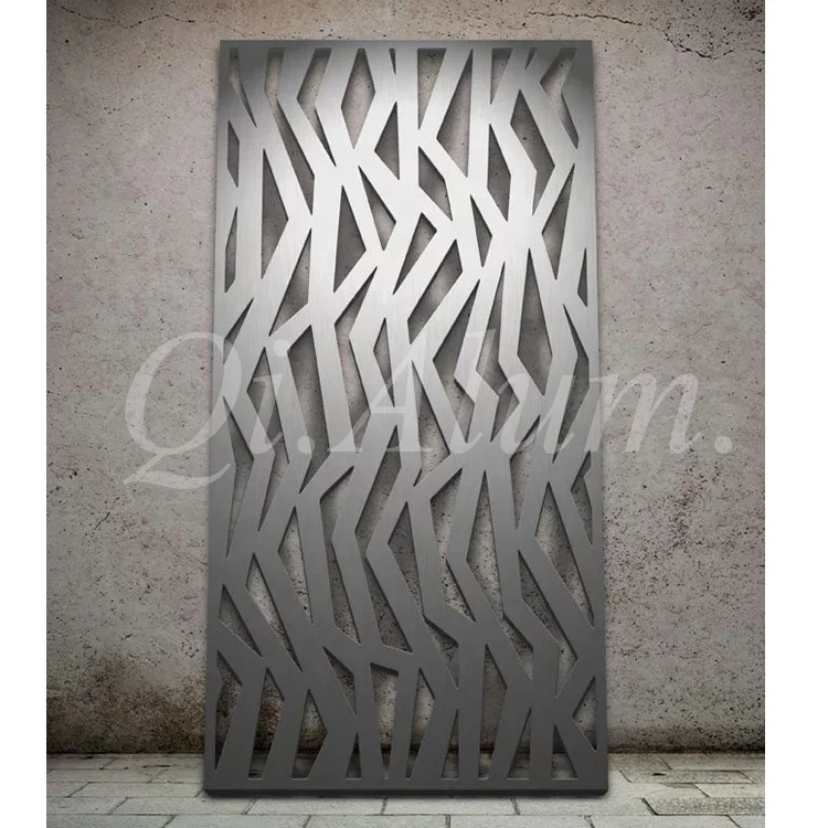 Factory Price Titanium Gold Brushed Stainless Steel Decorative Laser Cut Indoor Screen and Room 