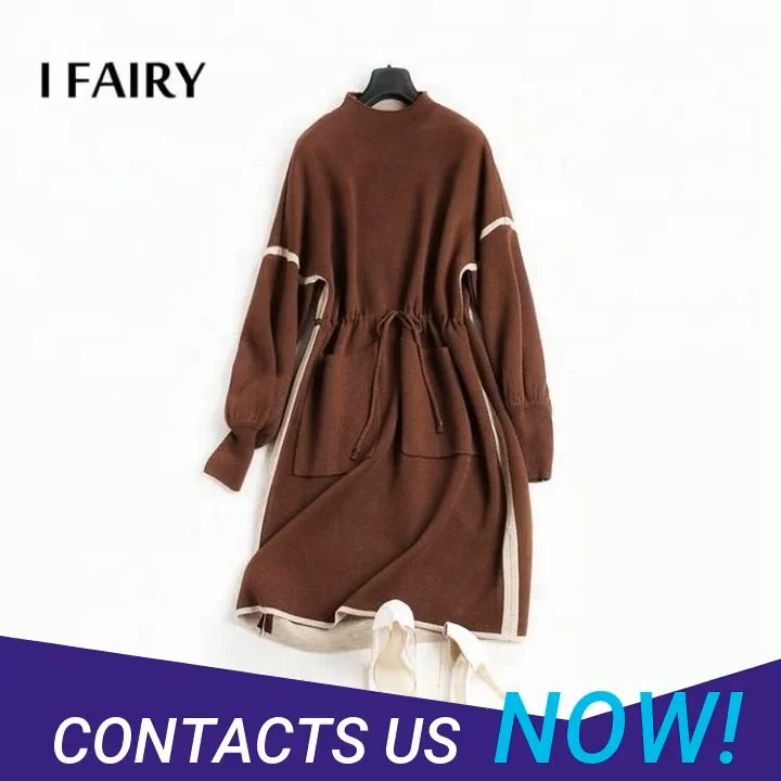 Oversized Design Sweater Type Women Casual One Piece Dress With Waist Belt Winter Sweater Dress Buy Women Casual One Piece Dress Ladies One Piece Dress Sweater Dress Product On Alibaba Com
