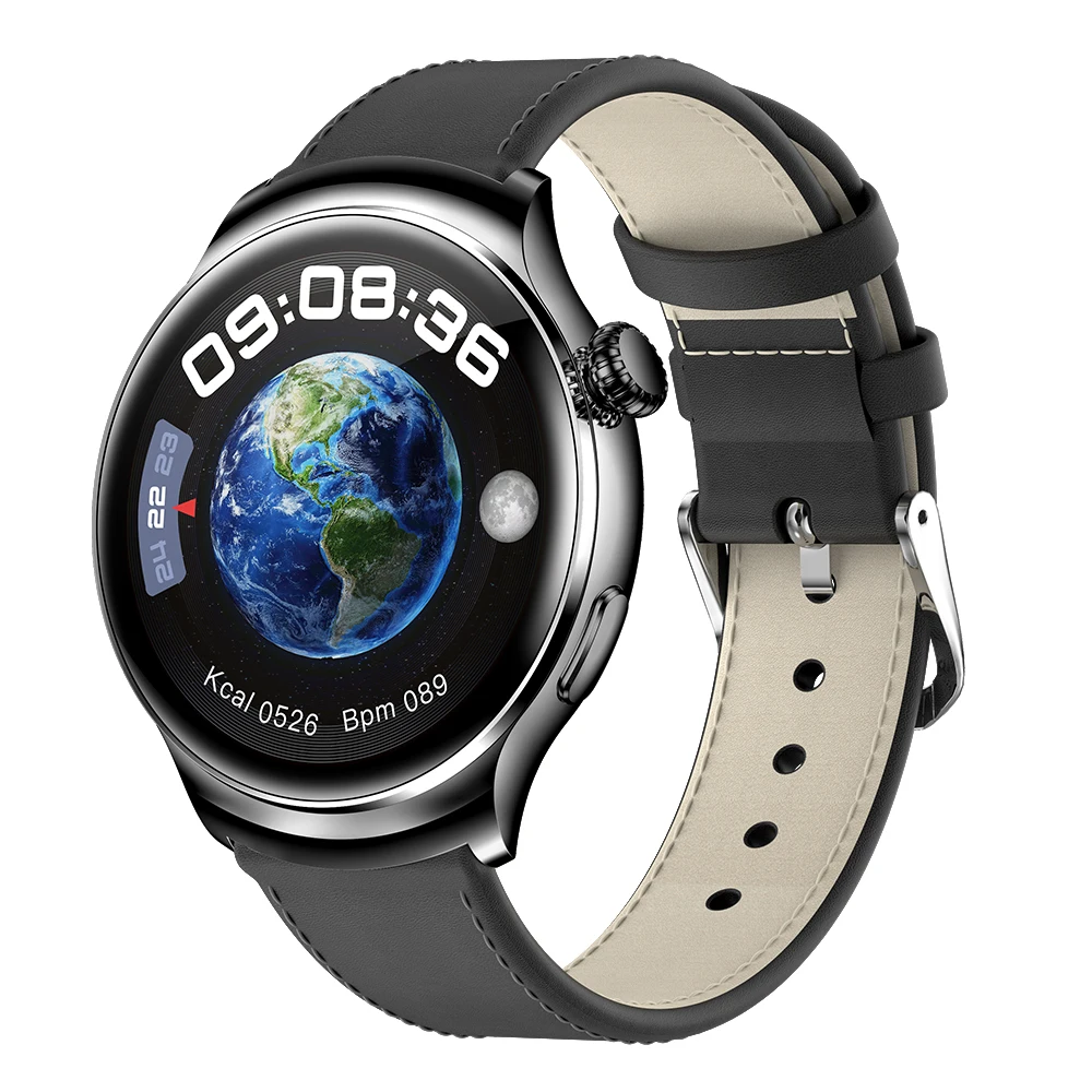 Z93Pro 2024 Round Screen AMOLED Smartwatch Fitness Tracker with Call Message Reminder Heart Rate Tracker Remote Control Function