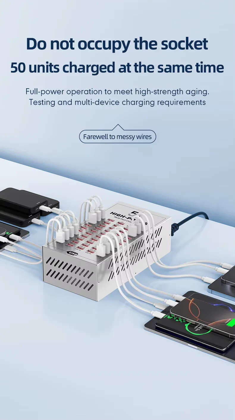 スマートマルチ USB 充電器 30/40/50/80/100 ポート USB アダプタ 5V 2.4A DC 電源統合携帯電話タブレット充電ステーション
