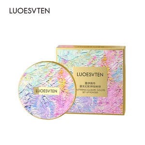 New Style Mixed Four-color Brightening Darkening Correction Skin Tone Translucent Micro Flash Oil Control Durable Makeup Powder