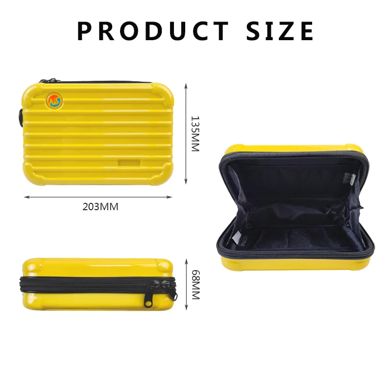 Outdoor Custom Logo ABS Transport Case Waterproof Carrying Cosmetic Bags Travel Cosmetic Bag EVA Case factory