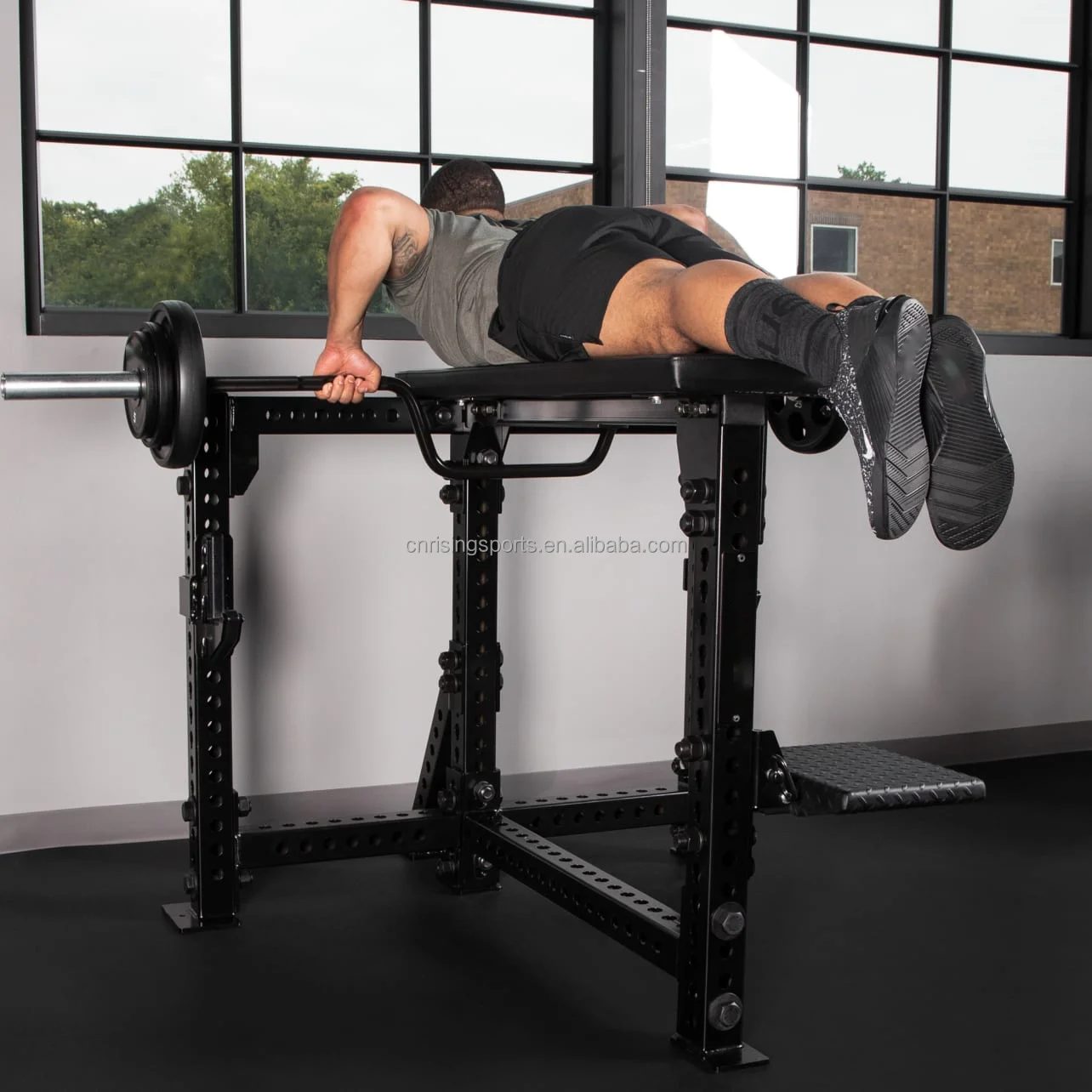 Prone Row Machine Commercial Gym Seal Row Bench and Bar Fitness Strength Prone Arm Hard ...