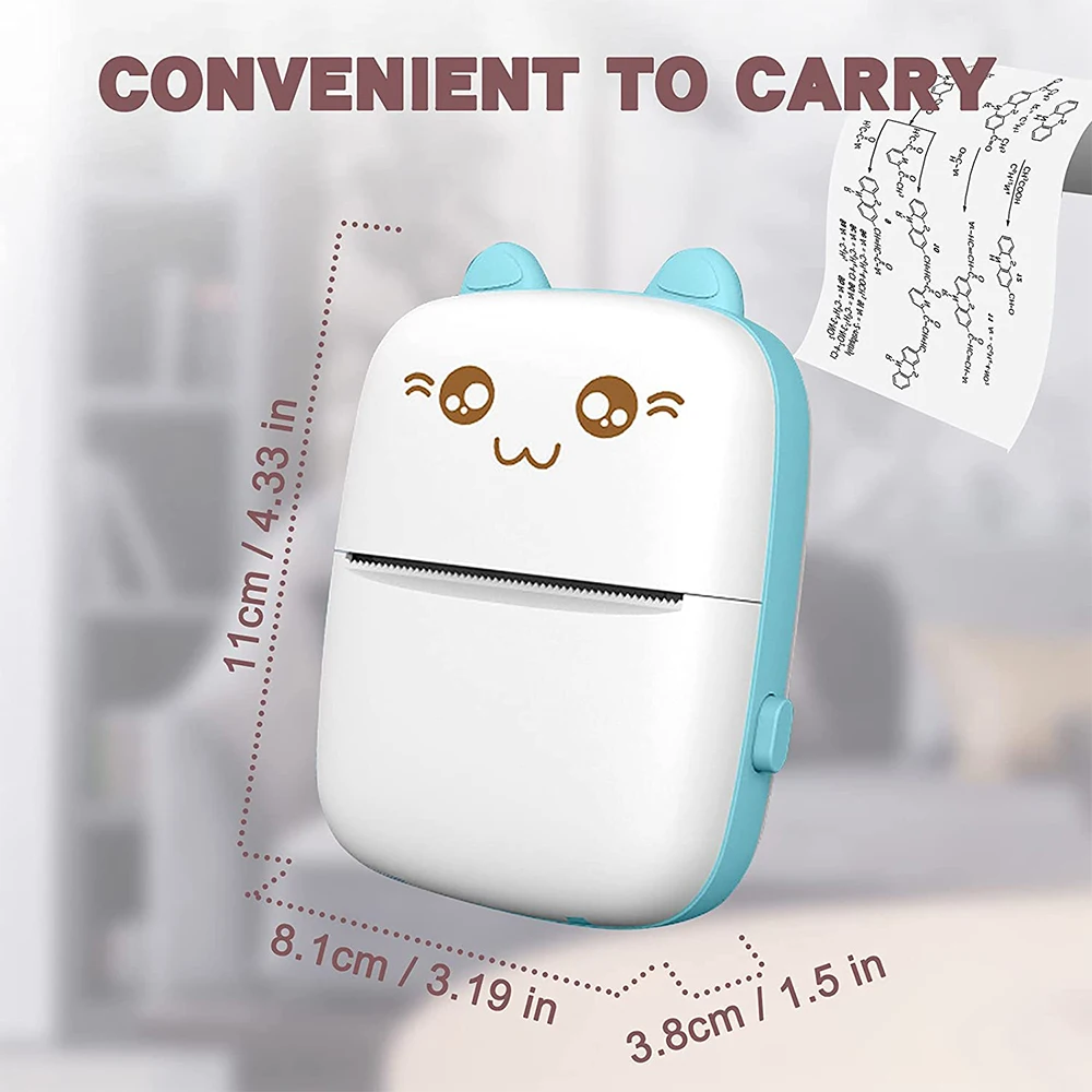 Mini Portable Pocket Mobile Thermal Printer Smart Inkless Printing Stickers Label Photo Wireless Bluetooth Printer