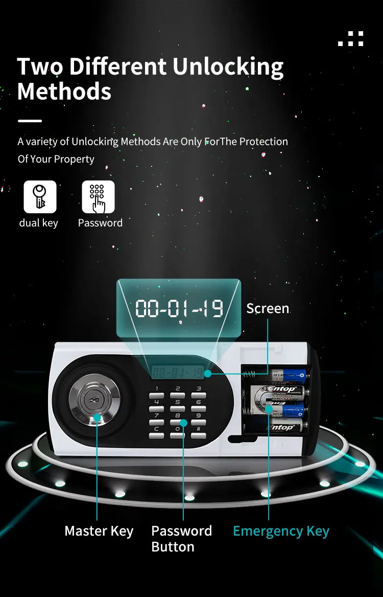 CEQSAFE Electronic Digital Safe Box Home and Hotel Office Safe Fire Resistant Safe Box details