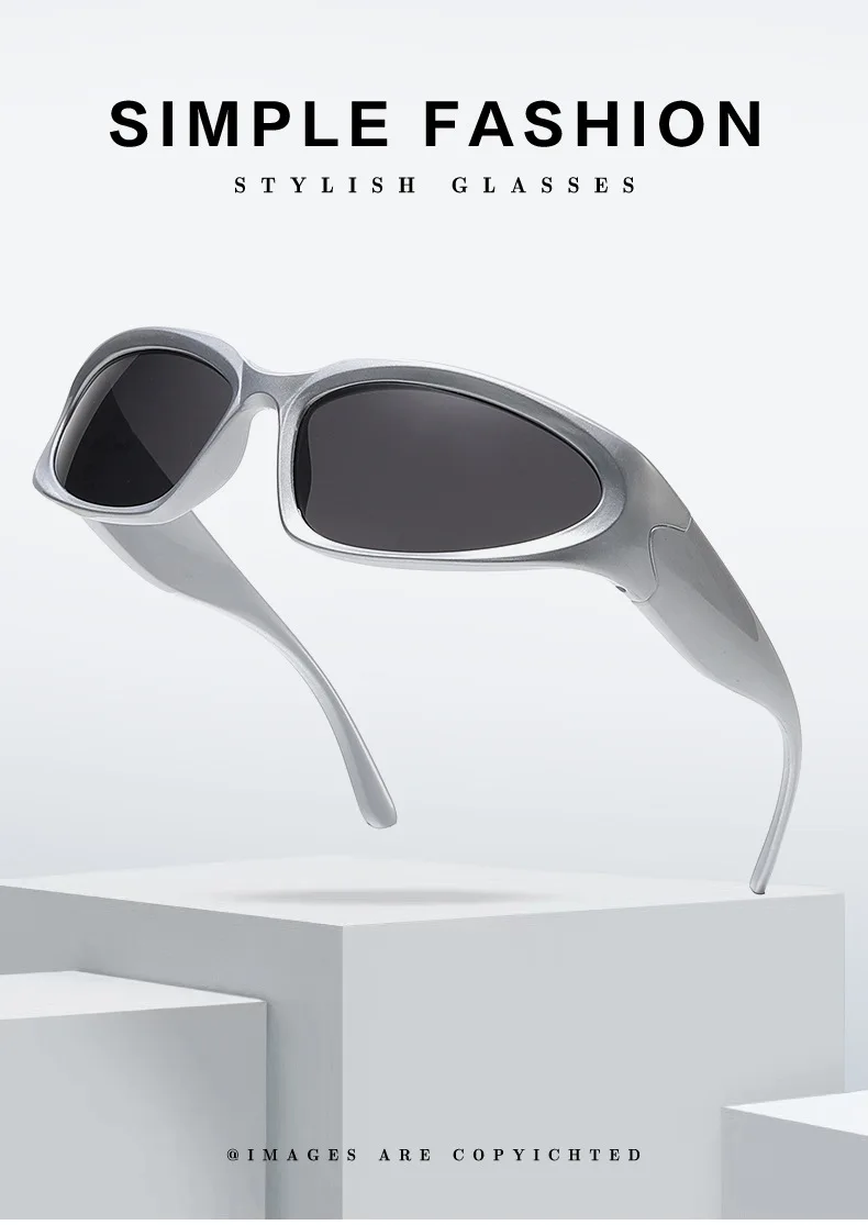 Y2K Fashion Silver Mirror Square Sunglasses For Women New Vintage Rimless  Alloy Sun Glasses Men Hip Hop Eyewear Shades Gafas - AliExpress