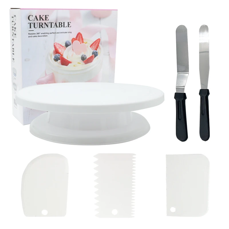 Rotating Cake Stand Cake Decorating Kit Cake Tools With Turntable Pastry Nozzles Tools Accessories Baking Supplies