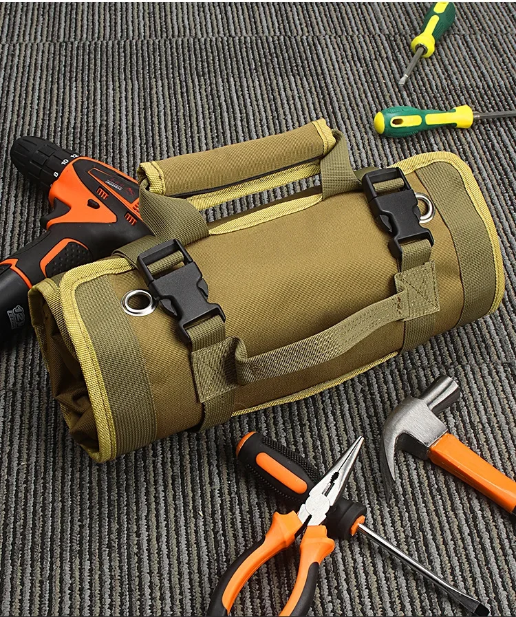 Portable Customized Multi-Pocket Tool Bag Craftsman Kit Storage Electrician Tool Roll Bag