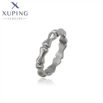 16002 XUPING Jewelry Rural Bamboo Style Womens Gold Plated Ring Stainless Steel Wholesale Minimalist Ring