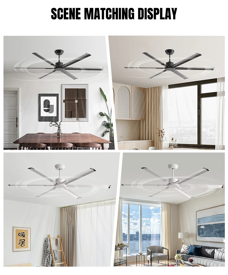 product modern 72 inch ceiling fans quiet remote control high cfm reversible dc abs blade579-8