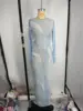 Manica lunga blu