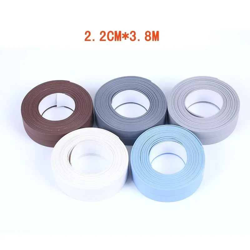 White Grey PVC Bathroom Shower Sink Bath Sealing Strip Tape Waterproof Sticker for Bathroom Custom Molded and Cut to Size supplier