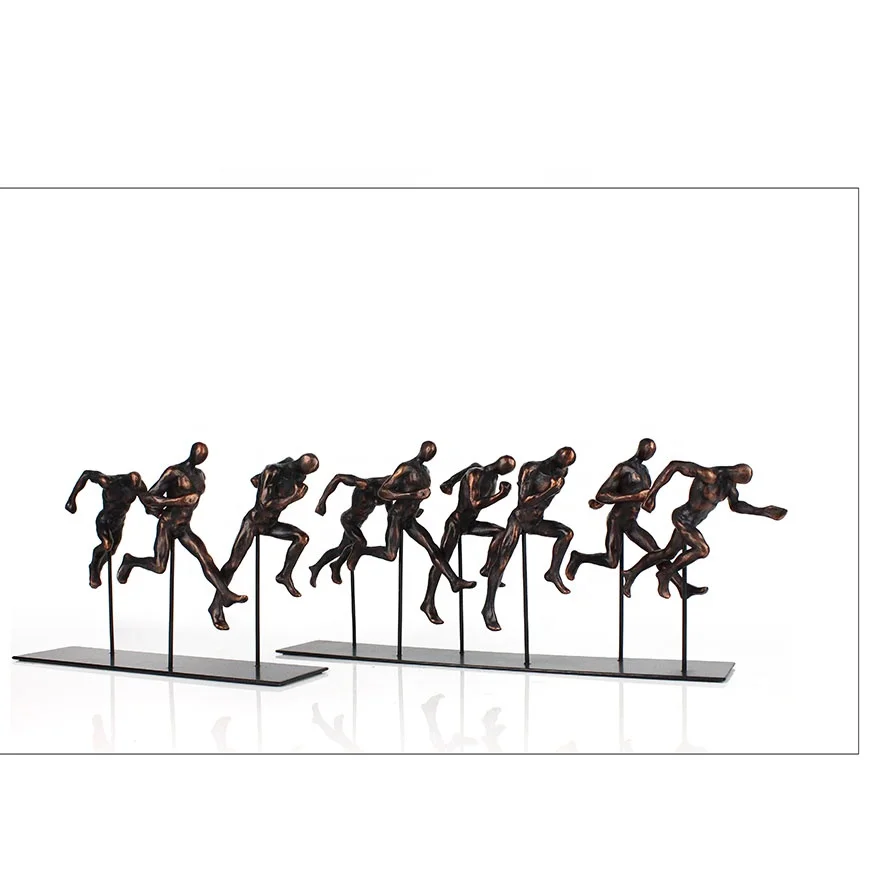 Modern decoration  art running man sculpture home  crafts resin sports statue decor resin figure home accessories