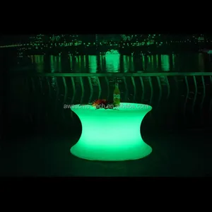 16 Color Changing LED Bar Furniture Stylish Illuminated Coffee Table for Dining Living Room Outdoor Park Decor Modern Home Party